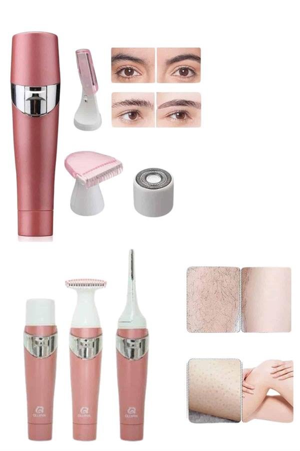 Yüz Kaş ve Tüm Vücut Epilasyon Aleti 3 Başlıklı Hassas Ciltlere Uygun Epilatör - Görsel 5