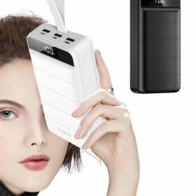 50.000 Mah Powerbank Turbo Hızlı Led Göstergeli Android İOS Uyumlu Taşınabilir Askılı