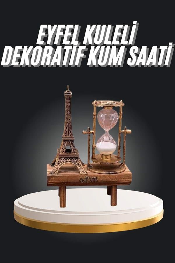 Eyfel Kuleli Kum Saati Dekoratif Hediyelik Eşya Retro Eyfel Kulesi - Görsel 2