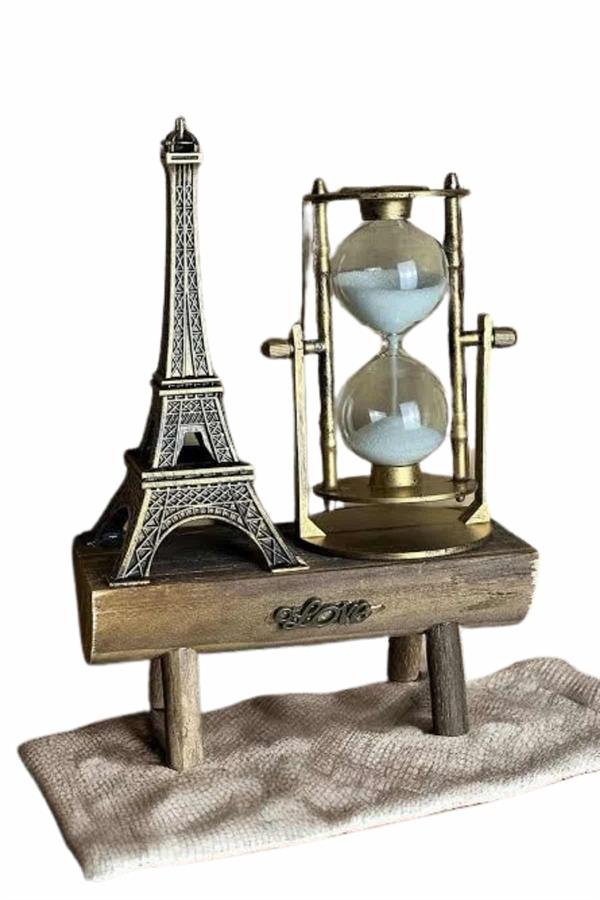Eyfel Kuleli Kum Saati Dekoratif Hediyelik Eşya Retro Eyfel Kulesi - Görsel 3