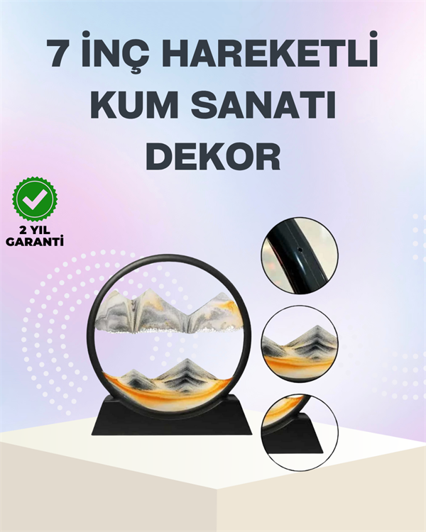 Zihin Açıcı Kum Manzarası – 3D Dinamik Kum Tablosu Dekoratif Dönüştükçe Yenilenen Sakinleştirici Sanat Eseri