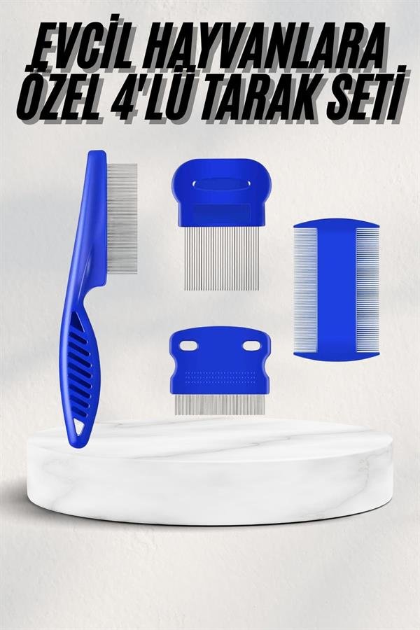 Tüy Fırçası Bit Tarağı Seti Evcil Hayvan Tüy Toplayıcı Bit Pire Önleyici Tarak - Görsel 2
