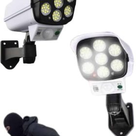 Solar Bahçe Aydınlatması Hareket Sensörlü Uzaktan Kumandalı Kamera Görünümlü