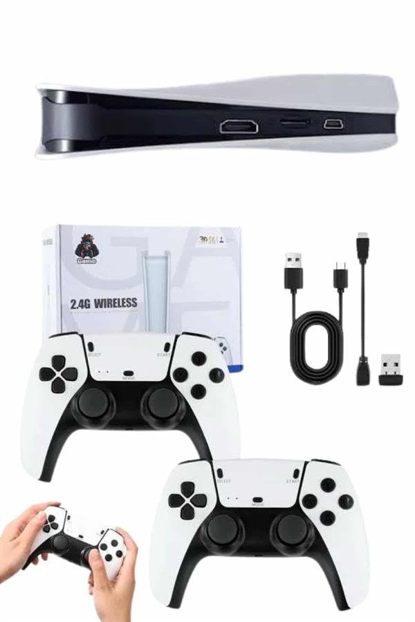 4K HD Klasik Retro Game Box 3000 Oyunlu Çift Kollu Çift Kişilik Oyun Konsolu - Görsel 5