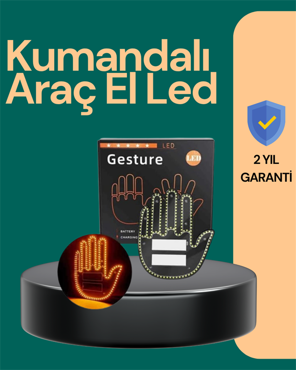 Kablosuz Kumandalı LED Jest Işığı – 3 Modlu Araba Arkası Mesaj Işığı 203 LED ile Yüksek Parlaklık