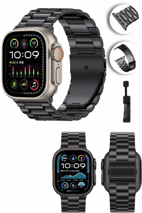 Akıllı Saat Arama Konuşma GPS ve NFC Özelliği 3 Kordonlu Amoled Ekran - Görsel 3