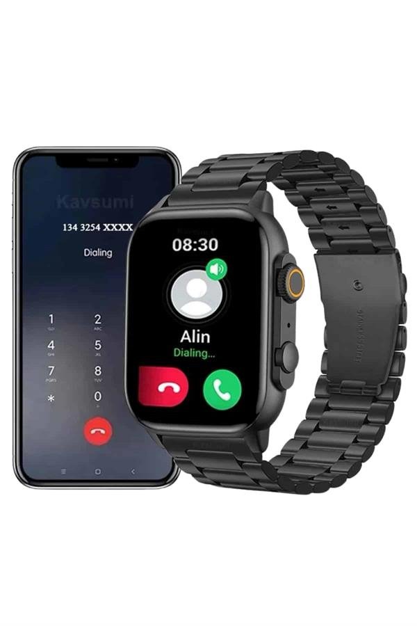 Akıllı Saat Arama Konuşma GPS ve NFC Özelliği 3 Kordonlu Amoled Ekran - Görsel 5