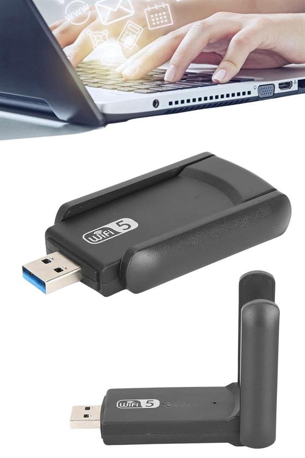 Wifi Adaptörü Bt5.0 Wifi 2'si Bir Arada Çift Bantlı Çift Anten - Görsel 4