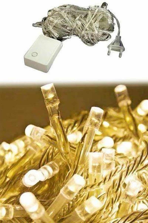 Dekoratif Peri Led 100 Ledli Gün Işığı Pilli 10 Metre Gün Işığı - Görsel 5