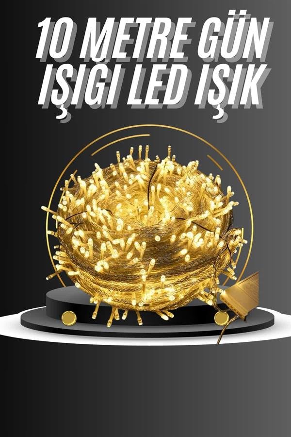 Dış Mekan Led Aydınlatma 10 Metre Gün Işığı Led Işık Pilli - Görsel 2