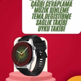 Yeni Nesil Akıllı Saat Çift Kordonlu 1.5 Inç Yuvarlak Ekran GPS ve NFC Uyumlu