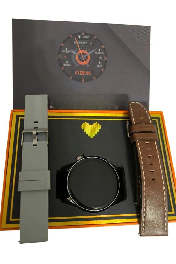 Yeni Nesil Akıllı Saat Çift Kordonlu 1.5 Inç Yuvarlak Ekran GPS ve NFC Uyumlu - Görsel 5