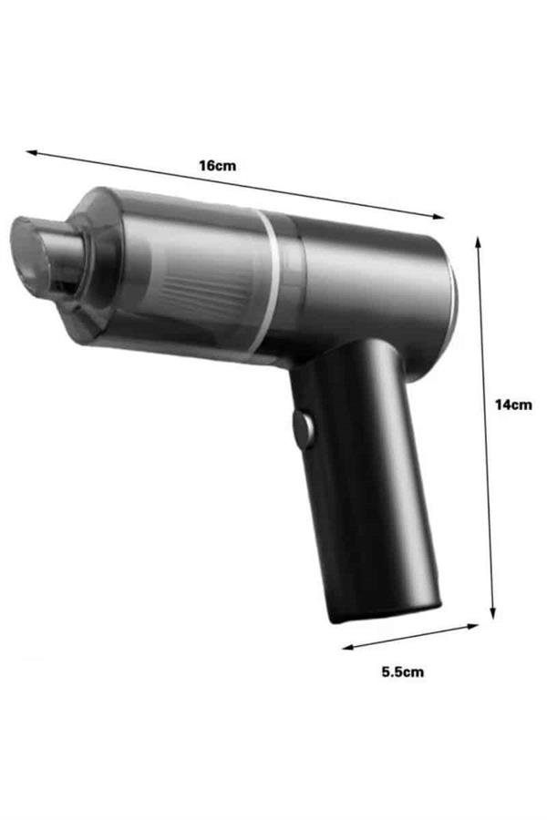 Şarjlı Çok Fonksiyonlu El Süpürgesi Mini Vakumlu Araç Süpürgesi - Görsel 3