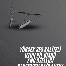 100 Saat Bluetooth Kulaklık Dijital Göstergeli ANC Özelliği Kablolu