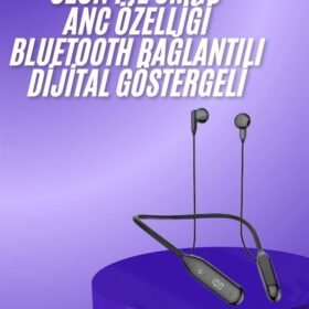 Boyun Bantlı Kablolu Yüksek Ses Kaliteli Bluetooth Kulaklık Uzun Pil Ömrü