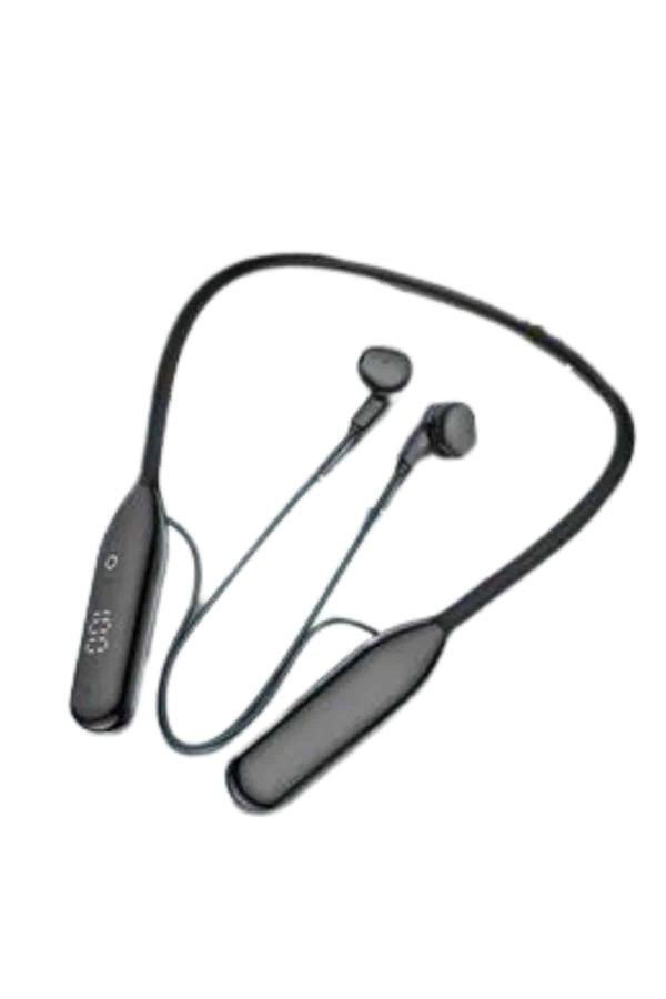 100 Saat Kablolu Boyun Askılı Dijital Göstergeli Bluetooth Kulaklık - Görsel 4