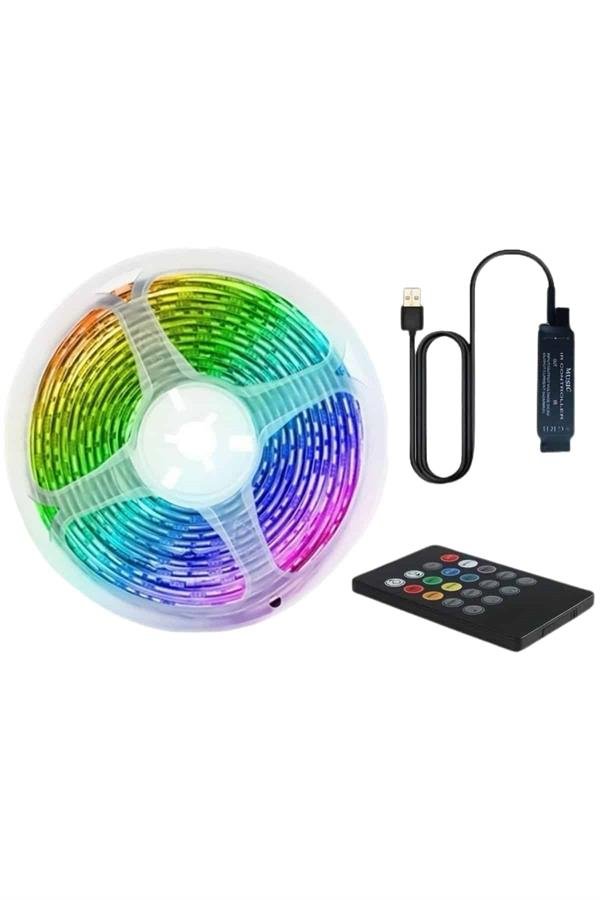RGB Şerit Led 10 Metre Led Işık Kumanda ile Kontrol RGB - Görsel 3