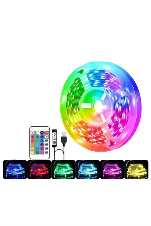 RGB Şerit Led 10 Metre Led Işık Kumanda ile Kontrol RGB - Görsel 5