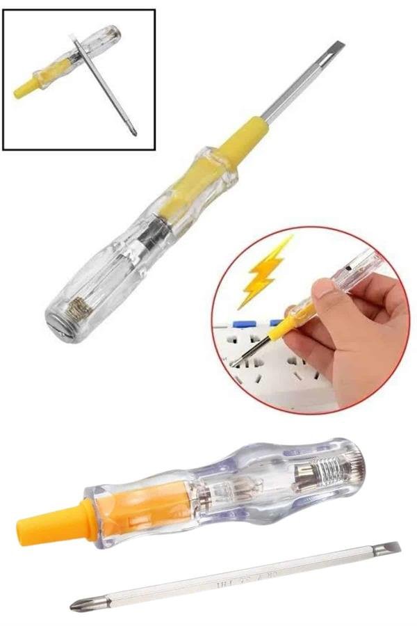 Kontrol Kalemi Çift Başlıklı Şeffaf Elektrik Testi Değişken Uçlu - Görsel 2