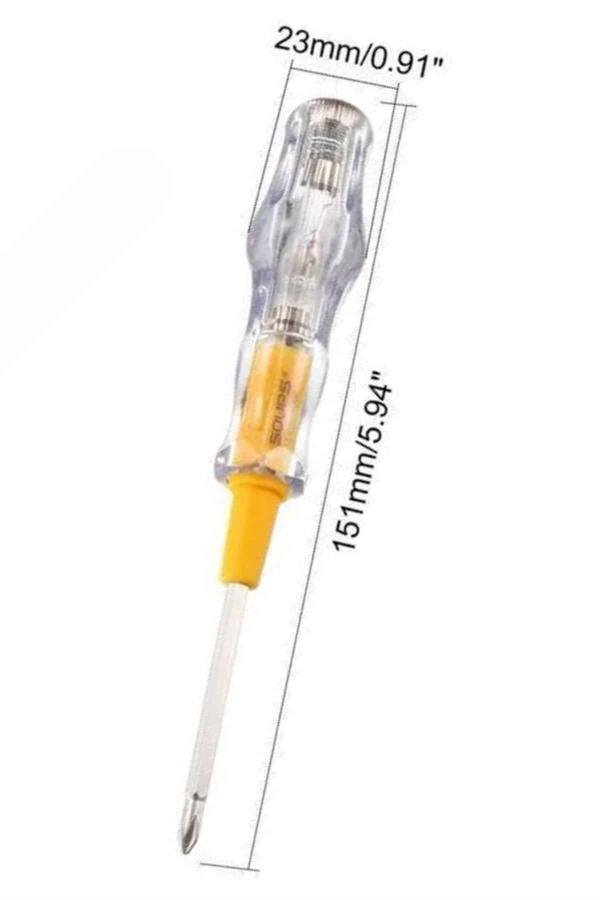 Kontrol Kalemi Çift Başlıklı Şeffaf Elektrik Testi Değişken Uçlu - Görsel 4