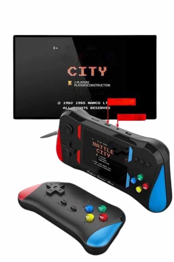 3.5 İnç 500 Klasik Retro Oyun Yüklü Kollu Oyun Konsolu - Görsel 3