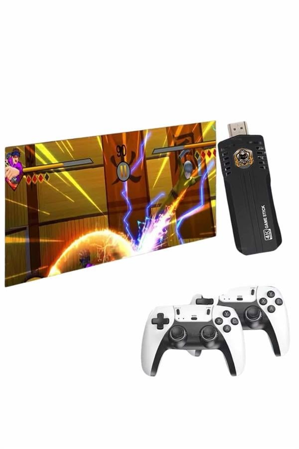 4k Kablosuz Çift Kol Retro Oyunlar 20000 Oyunlu Atari - Görsel 3