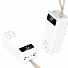 Powerbank 60.000 Mah Taşınabilir Şarj Hızlı El Fenerli Dijital Göstergeli