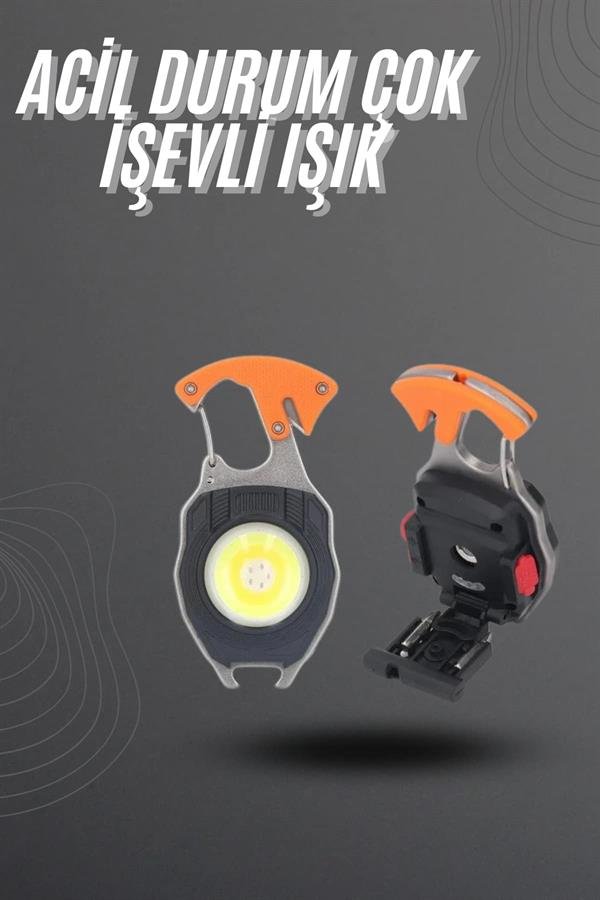 El Feneri LED Anahtarlık Çok Fonksiyonlu Mini Çakmak Özellikli - Görsel 2