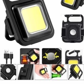 Işıldak USB Şarjlı Cep El Feneri Taşınabilir Mini Led Işık Çok Fonksiyonlu