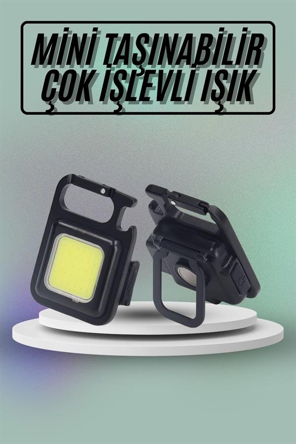 Mıknatıslı Parlak Led Işık 3 Fonksiyonlu Şarj edilebilir Ledli Mini Taşınabilir - Görsel 2