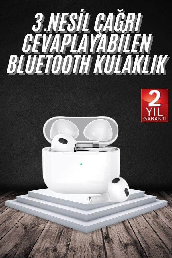 Bluetooth Kulaklık 3. Nesil Ios Android Uyumlu Yeni Nesil Wireless Charge - Görsel 2
