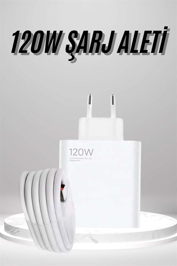 Type C Yüksek Hızlı Şarj Aleti Beyaz 120W Ultra Uzun Ömürlü - Görsel 2