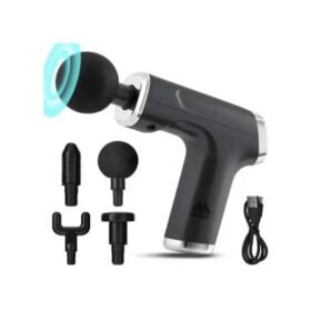 Profesyonel Masaj Tabancası Sporcu Masaj Aleti 4 Başlıklı Şarjlı Titreşimli