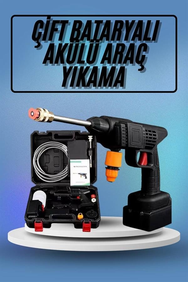 Bahçe Sulama Tabancası Makinesi Yüksek Basınçlı Akülü Yıkama Makinesi - Görsel 2