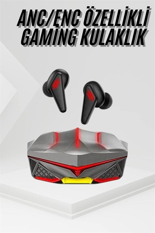 Profesyonel TWS Işıklı Kablosuz Bluetooth Kulaklık Oyuncu Kulaklığı - Görsel 2