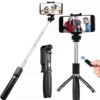 Selfie Çubuğu Tripod Bluetooth Kumandalı Selfie Çubuğu Telefon Tutucu