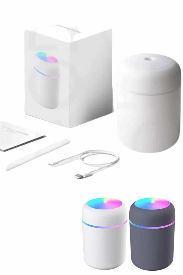 Humidifier LED Işıklı Mini Ortam Oda Kokusu Aromaterapi Buhardanlık - Görsel 3