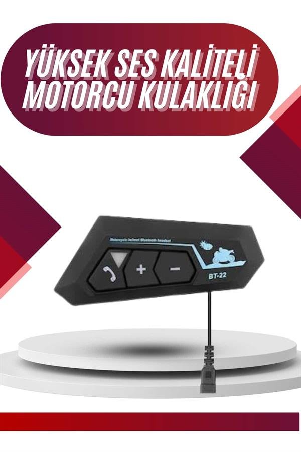 Intercom Bluetooth Kask Kulaklık Motosiklet Kulaklık 5.0 Bluetooth - Görsel 2