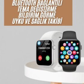 1.83 İnç Akıllı Saat Android ve İOS Uyumlu Çağrı Cevaplayabilen Adımsayar GPS Takibi