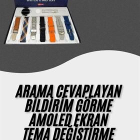 Akıllı Saat Çoklu Kordon Seçenekli Dokunmatik Ekran Nabız Sensörlü