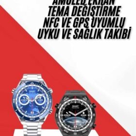 Akıllı Saat 1.62 İnç Ultimate Nabız Sensörlü Sesli Görüşme Yapabilen