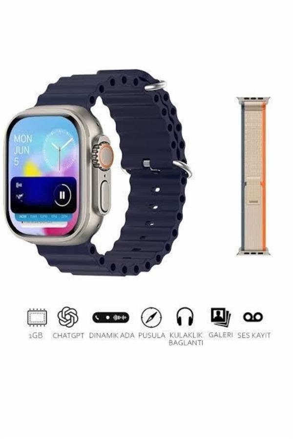 Akıllı Saat Çok Fonksiyonlu Unısex Sosyal Medya Girişli Bluetooth Bağlantılı - Görsel 5