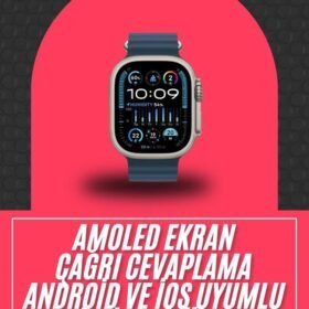 49mm Akıllı Saat Amoled Ekranlı Kadın Erkek Kol Saati Plastik Kordon