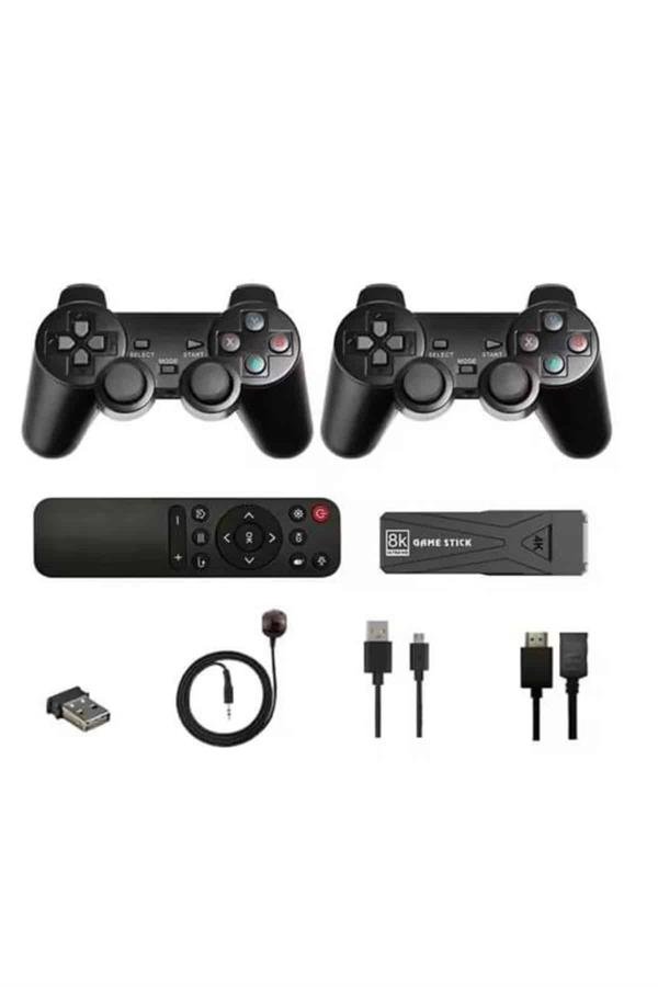 Game Stick Çift Oyun Konsolu Smart TV Game Box 8k Ultra HD 64 Gb - Görsel 5