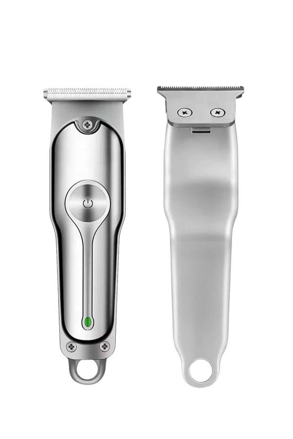 Paslanmaz Çelik Bıçaklı Kablosuz Şarjlı Dijital Göstergeli Tıraş Makinesi - Görsel 3