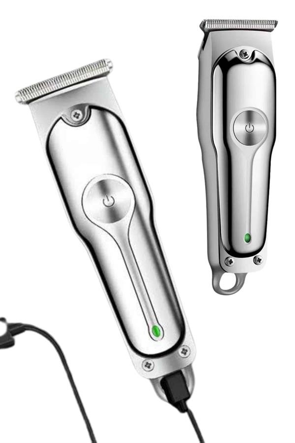 Paslanmaz Çelik Bıçaklı Kablosuz Şarjlı Dijital Göstergeli Tıraş Makinesi - Görsel 4