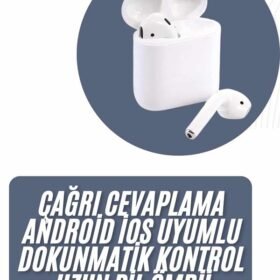 2025 Model Çağrı Cevaplayabilen Bluetooth Kulaklık Beyaz Dokunmatik Kontrol