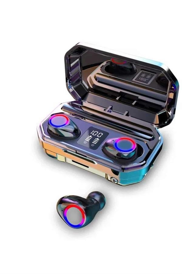 Yeni Nesil Bluetooth Kulaklık Uzun Pil Ömrü El Fenerli Dijital Şarj Göstergeli - Görsel 5