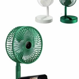 3 Kademe Hız Ayarlı Vantilatör Telefon Standlı Şarjlı Katlanabilir Soğutucu Pervane