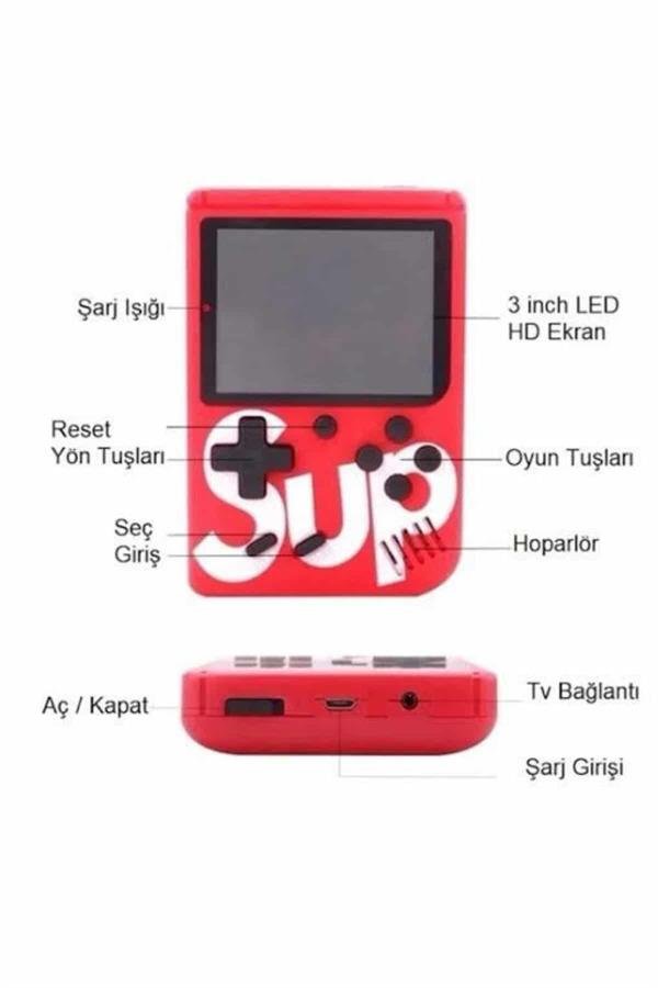 Nostalji Oyunlu Mini Atari Gamebox 400 Oyunlu El Atarisi - Görsel 5